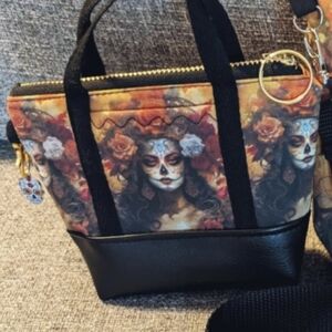 Day of the Dead Themed Mini Keychain Purse